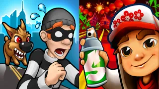 Robbery Bob vs Subway Surfers New Update Gameplay Android,ios Part 52