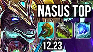 NASUS vs FIORA (TOP) | 9/0/5, Legendary | KR Diamond | 12.23