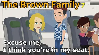 [The Brown Family 7] Learn how to talk to strangers on a train / Start a conversation with someone