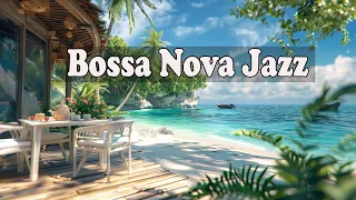 Seaside Cafe Ambience - Bossa Nova Music, Smooth Jazz BGM, Ocean Wave for Relax, Work, Study