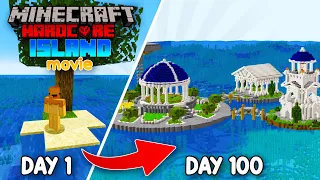 I SURVIVED 100 Days On a DESERTED ISLAND In HARDCORE  Minecraft!