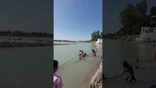 Triveni Ghat Rishikesh Ganga River. #rishikesh #gangaji Full video link  in description box.