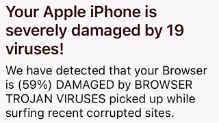 (SCAM ALERT) your apple iPhone has been severely damaged by 19 viruses