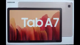 Unboxing of Samsung galaxy tab A7 (Gold colour)