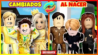 NIÑO RICO CAMBIADO AL NACER 🤑 Roblox Brookhaven rp Mini Pelicula (Historia de roblox)