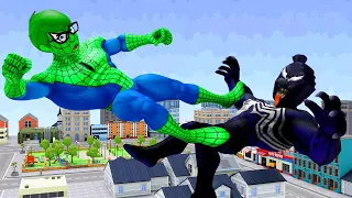 Scary Teacher Spider - Nick vs Ice Scream 4 Defend The City - Tani troll Miss T Funny Animation