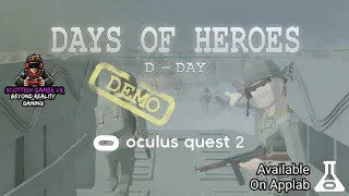 Days Of Heroes D-Day VR | Demo | AppLab | Gameplay | Oculus Quest 2