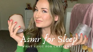 ASMR FOR SLEEP: What I Got For Christmas 2022! Whisper ramble, tapping, scratching