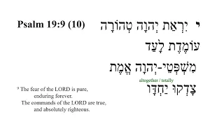 Psalm 19 -- Hebrew Bible Speaker with English Captions