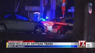 1 killed by Amtrak train in Raleigh late Saturday