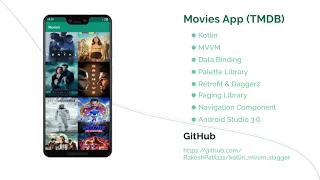 Movies App (TMDB) using MVVM-Kotlin and Dagger 2