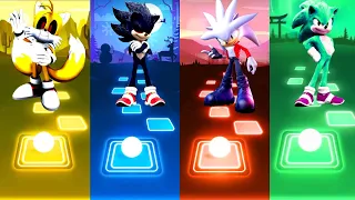 Tails Exe vs Dark Sonic Exe vs Silver Sonic vs Green Sonic | Tiles Hop EDM Rush