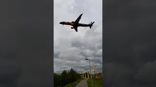 Belavia Airlines world of tanks livery landing at London Gatwick from Minsk #shorts