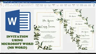 MINIMALIST GREEN WITH GOLD | How to make WEDDING INVITATION in Microsoft Word | Cassy Soriano