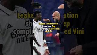 How Pep Guardiola ROASTED Vinicius 🤣 #football