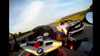 Bmw K1300 R vs Audi R8 Incredible!!!!!!!!!!!!!!!!!