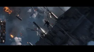 black widow vs task master dangerous flying scene