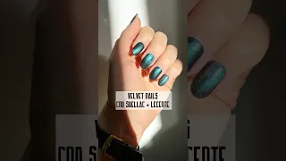Velvet Nails + CND Shellac using the new Cosmetic Approved Cat Eye Pigment from Lecente in Gamma Ray