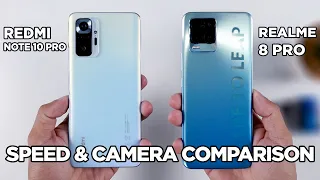 Redmi Note 10 Pro vs Realme 8 Pro SPEED TEST & CAMERA Comparison | Zeibiz