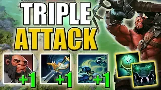 1 Click = Triple Attack. Axe with Atrophy Aura + Natural Order [Double Rampage] Dota 2 Ability Draft