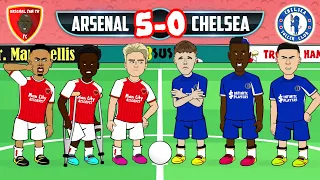 💥5-0! Arsenal DESTROY Chelsea!💥 (Havertz White Trossard Parody Goals Highlights 2024 Chant)