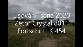 Lisování sena// Zetor Crystal 8011 + Fortschritt K 454// Zetor 6211 + Horal MV3-022