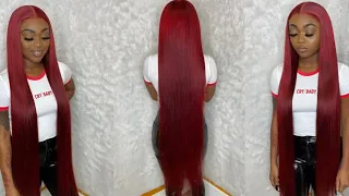 40 INCH WIG 🔥 | Red Hair Color ❤️ | West Kiss Hair