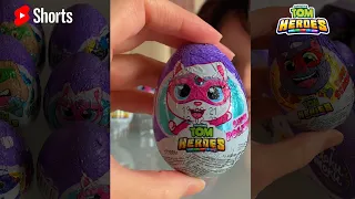 Talking Tom heroes toys - chocolate eggs unpacking #shorts PlayZillaSaurus