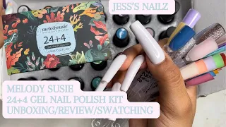 MELODY SUSIE 24+4 Gel Nail Polish Kit | UNBOXING/REVIEW/SWATCHING | Jess’s Nailz