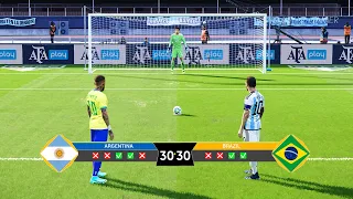 Argentina vs Brazil | Penalty Shootout 2023 - Messi vs NeymarJr | eFootball PES 2021