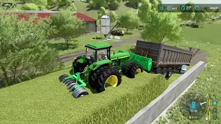 End of harvest grass silage over 600,000 liters   Elmcreek Farming simulator 22 # 46 #viral