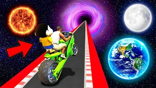 SHINCHAN AND FRANKLIN FOUND A ROAD TO SPACE PORTAL IN GTA 5