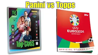 Is PANINI BETTER THAN TOPPS??  | Topps Euro 2024 Sticker Album | Panini Top Class 2024 Trading Cards