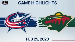 NHL Highlights | Blue Jackets vs. Wild – Feb. 25, 2020