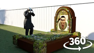360 Video || Skibidi Toilet & Hello Neighbor Horror Animation 3D #6
