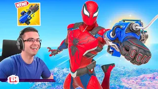 Nick Eh 30 reacts to Grapple Gloves in Fortnite!