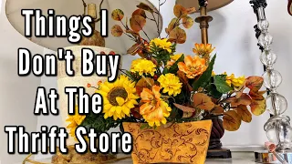 Things that I Don't Buy at the Thrift Store or Goodwill