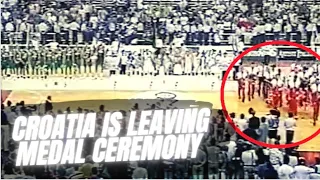 Croatian Team IS LEAVING the Medal Ceremony (because of Serbia) - EuroBasket 1995 Ⓒ