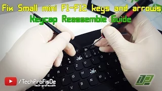 Fix small tiny mini keyboard keys F1 F12 arrow keys on a netbook keyboard