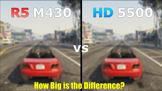 Amd Radeon R5 M430 vs Intel HD Graphics 5500 || Gaming
