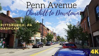 Pittsburgh, PA - Penn Avenue - Churchill to Downtown Pittsburgh Driving Tour 4K Subaru WRX