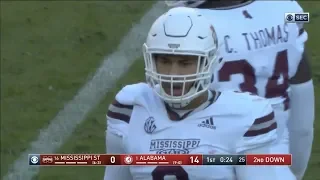 Montez Sweat (Mississippi State EDGE #9) Vs. Alabama 2018