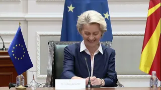 Ursula von der Leyen and North Macedonia sign EU migration agreement!