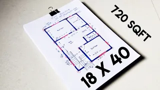 18 x 40 house design II 18 x 40 ghar ka naksha II 18 x 40 house plan