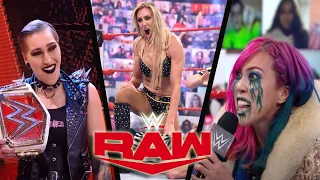 Charlotte Flair vs. Asuka (Rhea Ripley Ringside) | WWE Raw, April 19, 2021