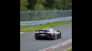 The Mercedes AMG ONE caught while testing on the Nurburgring.