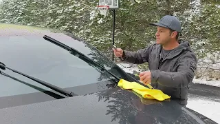 windshield wiper chatter noise fix on a Tesla Model S 3 X Y ... DIY how to align a wiper blade