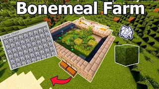 100% AUTOMATIC Best Bonemeal farm Minecraft 1.20! (Bedrock? | Java)