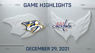 NHL Highlights | Predators vs. Capitals - Dec 29, 2021