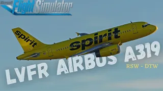 Microsoft Flight Simulator NEW LatinVFR Airbus a319 + FBW mod | Full flight RSW - DTW